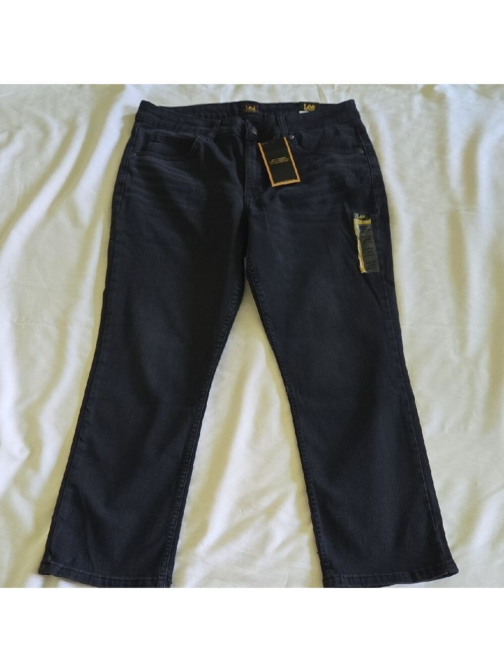 Lee Black Straight Leg Denim Jeans with Branded Tag